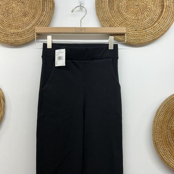 NEW Naked Wardrobe Neutral Black Ribbed Joggers Sweats Sweat Pants Small - Picture 3 of 5